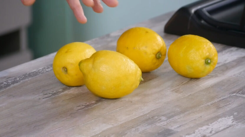 Lemons on a table